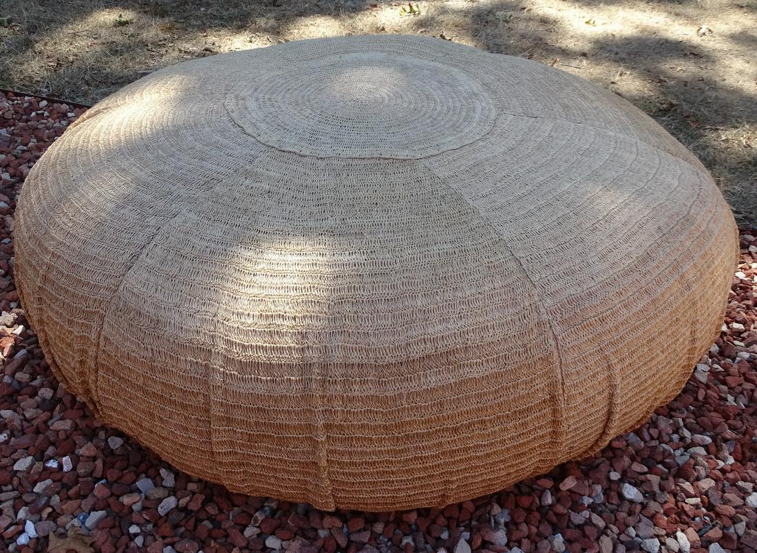OVERSIZED SISAL / RAFFIA POUF 14" HIGH 51" DIA.: OVERSIZED SISAL / RAFFIA POUF 14" HIGH 51" DIA.