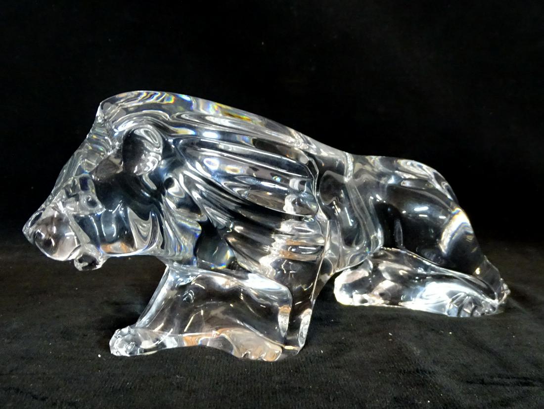 BACCARAT CRYSTAL LION 4.5X11X3.25 (1 of 5)