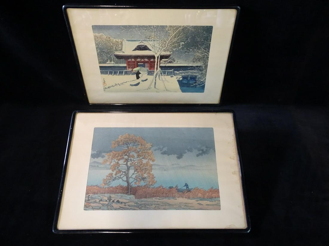 HASUI KAWASE (2) VINTAGE/ANTIQUE COLOR WOODBLOCKS LANDSCAPES 9.25" X 14" IMAGE LARGEST (1 of 19)