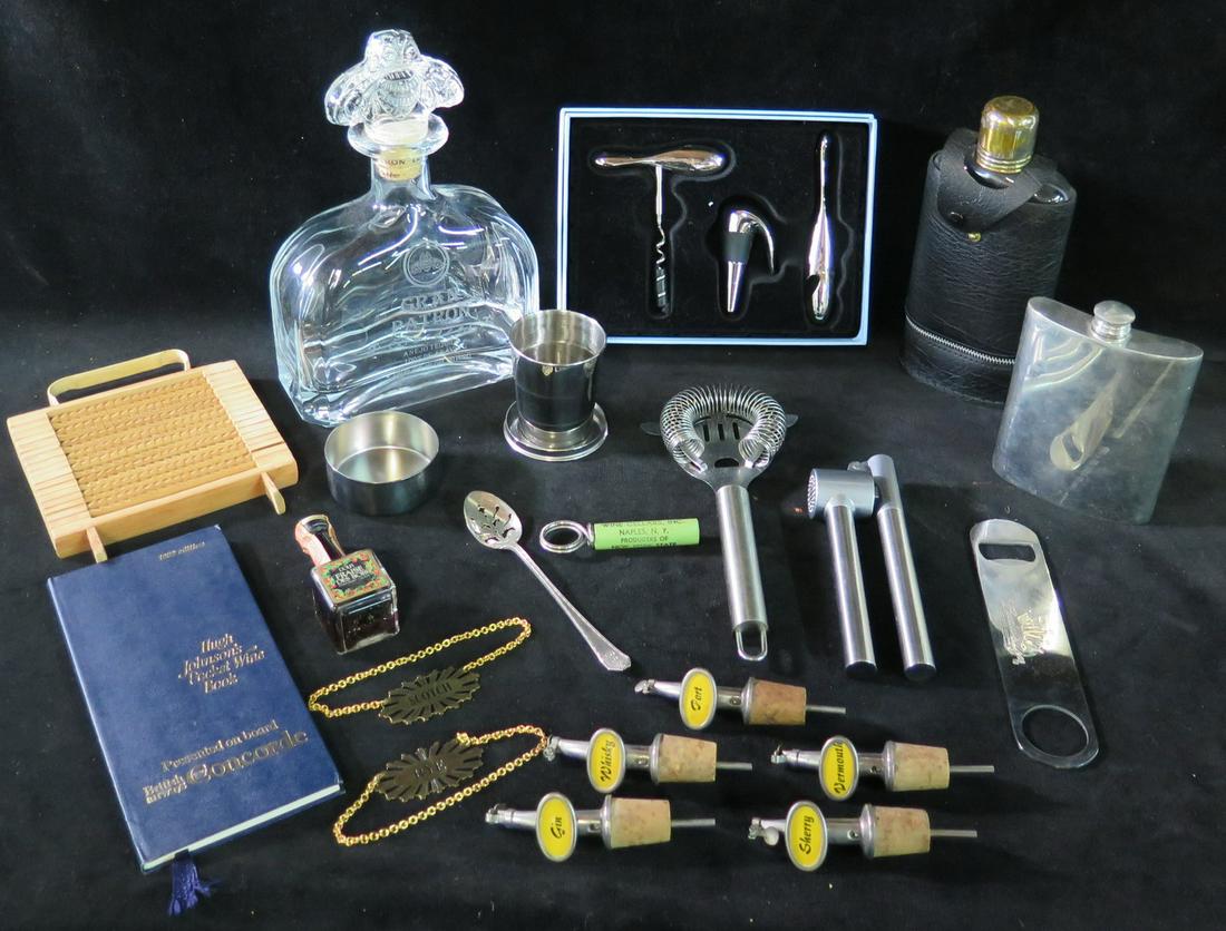 GROUP OF DRINKING/BAR/SPEAKEASY ITEMS: GROUP OF DRINKING/BAR/SPEAKEASY ITEMS