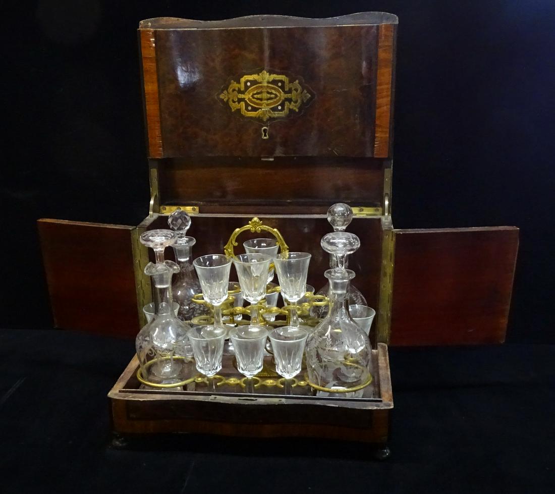 19TH.C.NAP.111 TANTALUS CABINET. 10.5X12.5X9.5 (1 of 10)