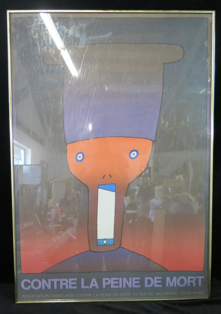 JEAN-MICHEL FOLON PARIS LITHOGRAPH POSTER 38" X 26" (1 of 4)