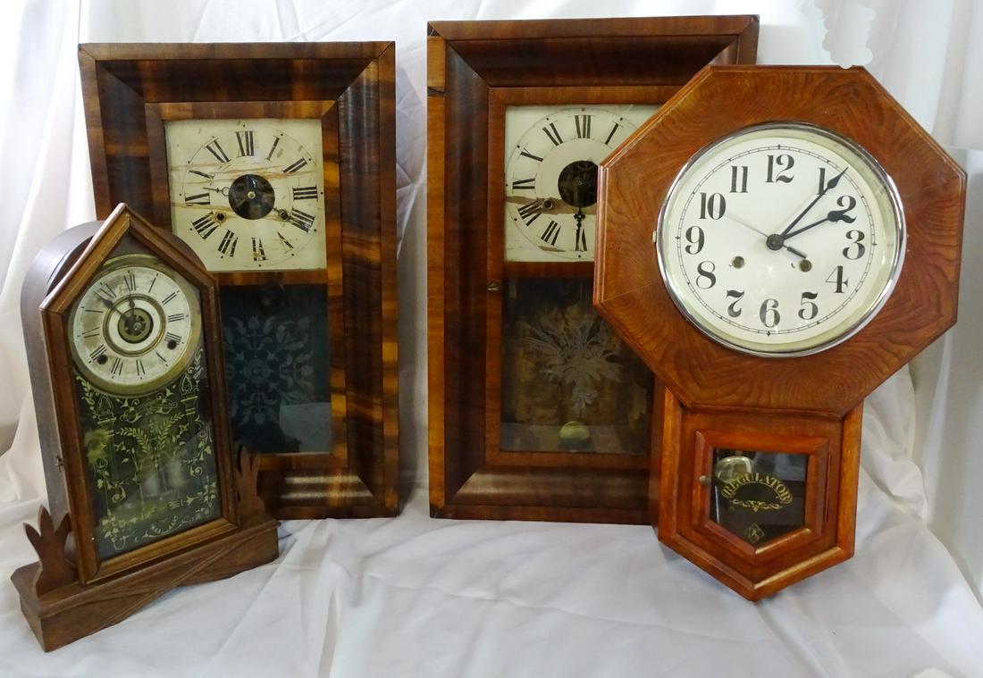 GROUP OF 4 AMERICAN CLOCKS (1 of 10)