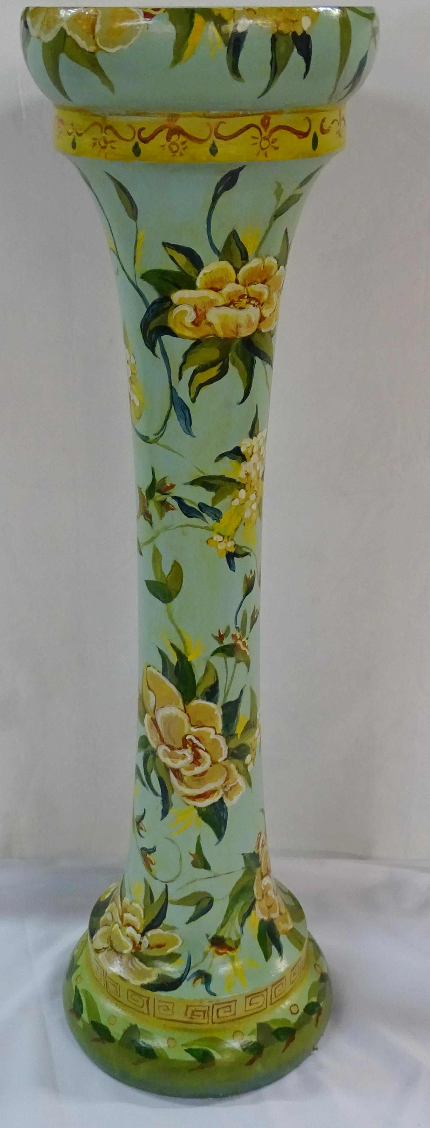 H.P. WOODEN PEDESTAL 47.5" H X 13.5" DIA. (1 of 7)