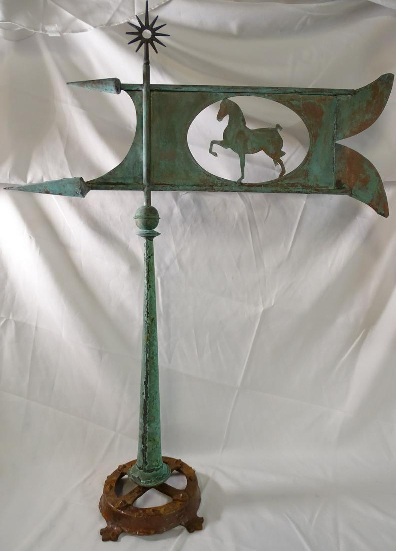 VINTAGE HORSE WEATHER VANE 45X34X11.5 (1 of 9)
