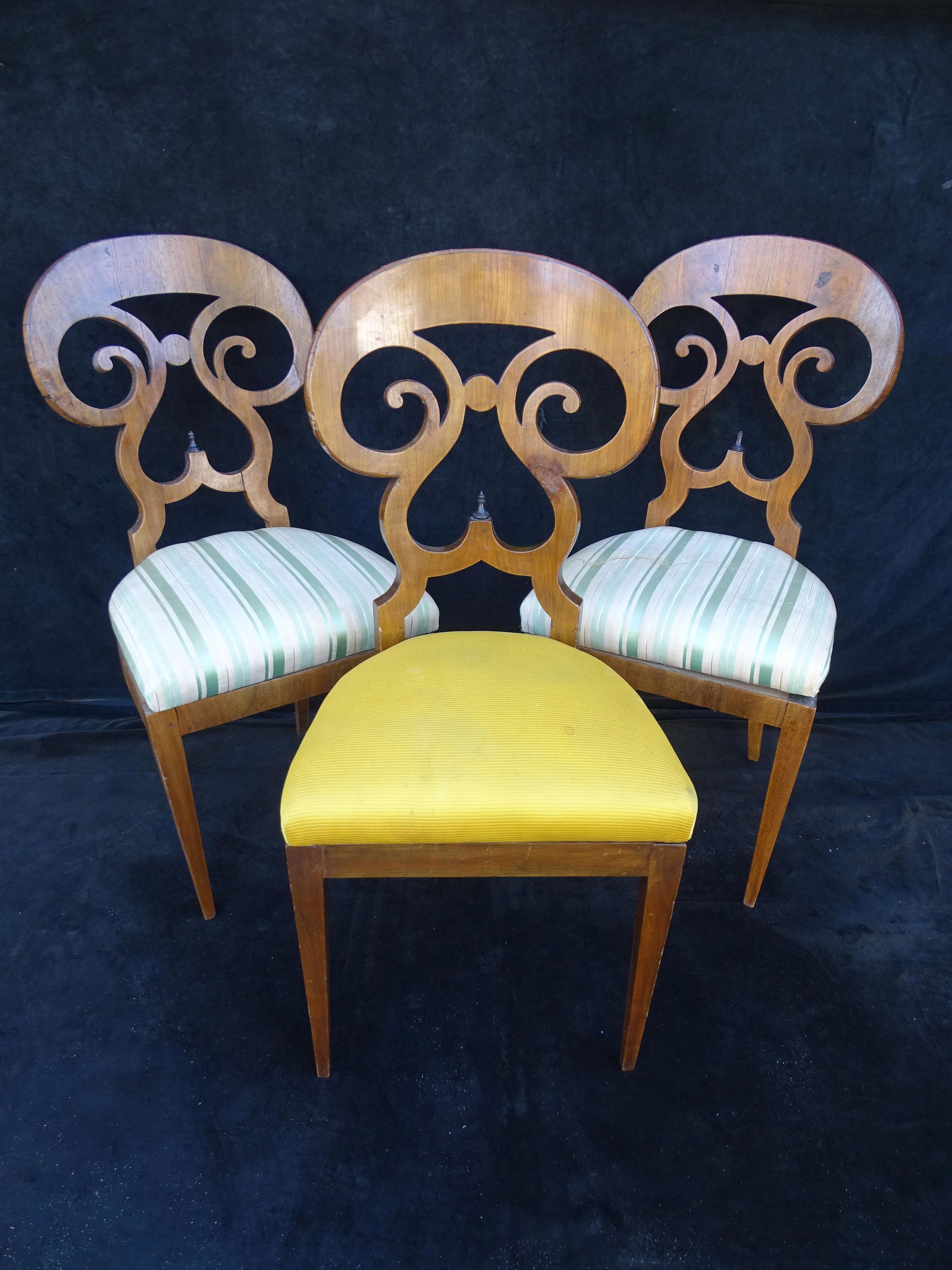 SET OF 3 BIEDERMIER STYLE SIDE CHAIRS (1 of 11)