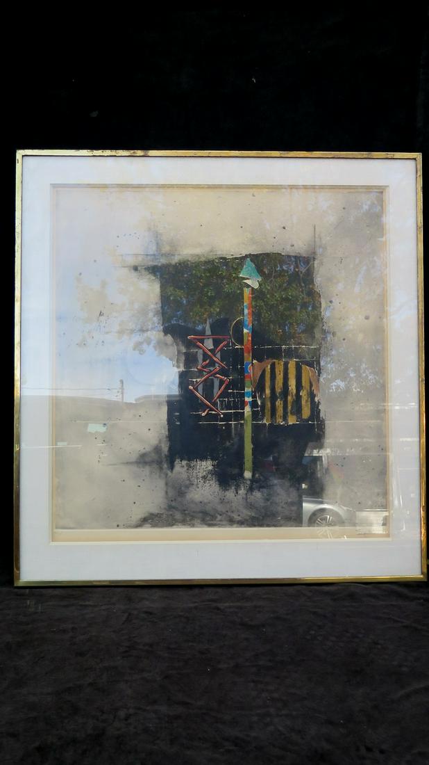 JOHNNY FRIEDLAENDER "HOMMAGE" SIGNED AQUATINT #70/95 CA. 1965 31" X 29" IMAGE (1 of 11)
