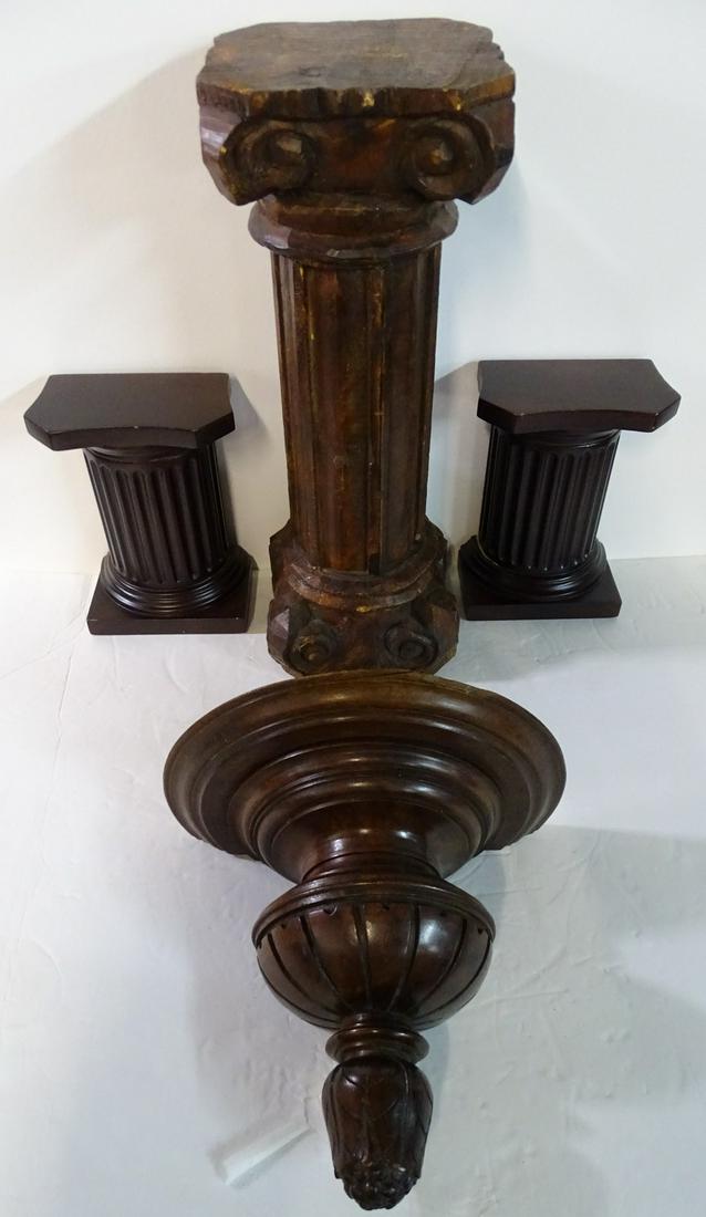 GROUP OF ARCHITECTURAL ELEMENTS INC. COLUMN 16" TALLEST (1 of 16)