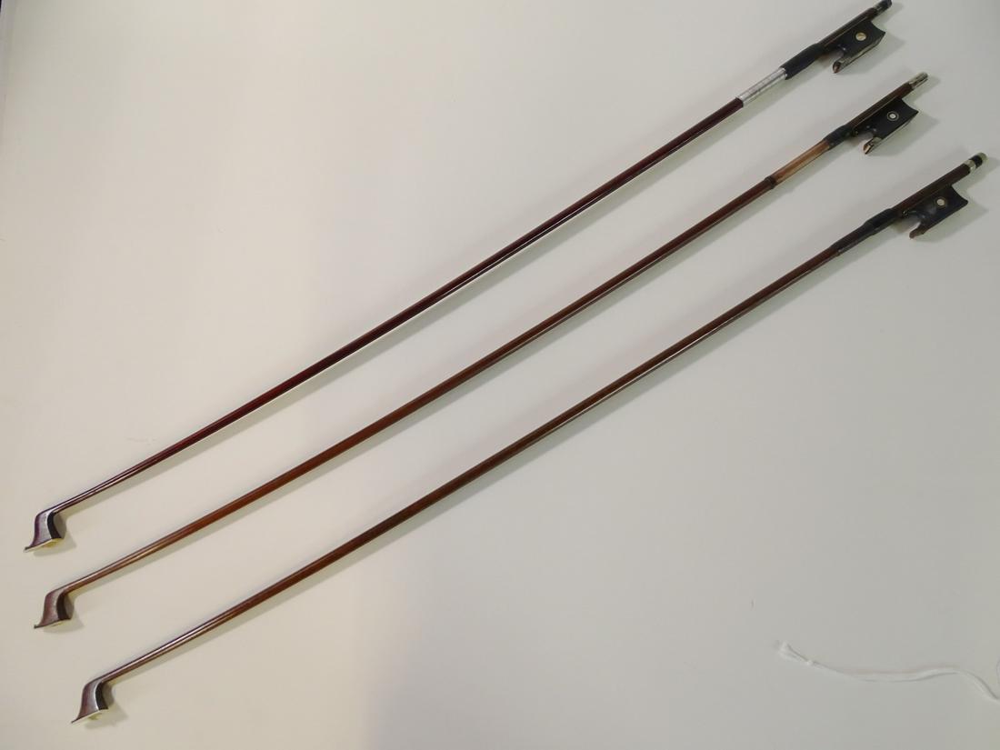 3 ANTIQUE VIOLIN BOWS INC. VUILLAUME PARIS; VICTOR FETIQUE; E. GERMAIN (1 of 14)