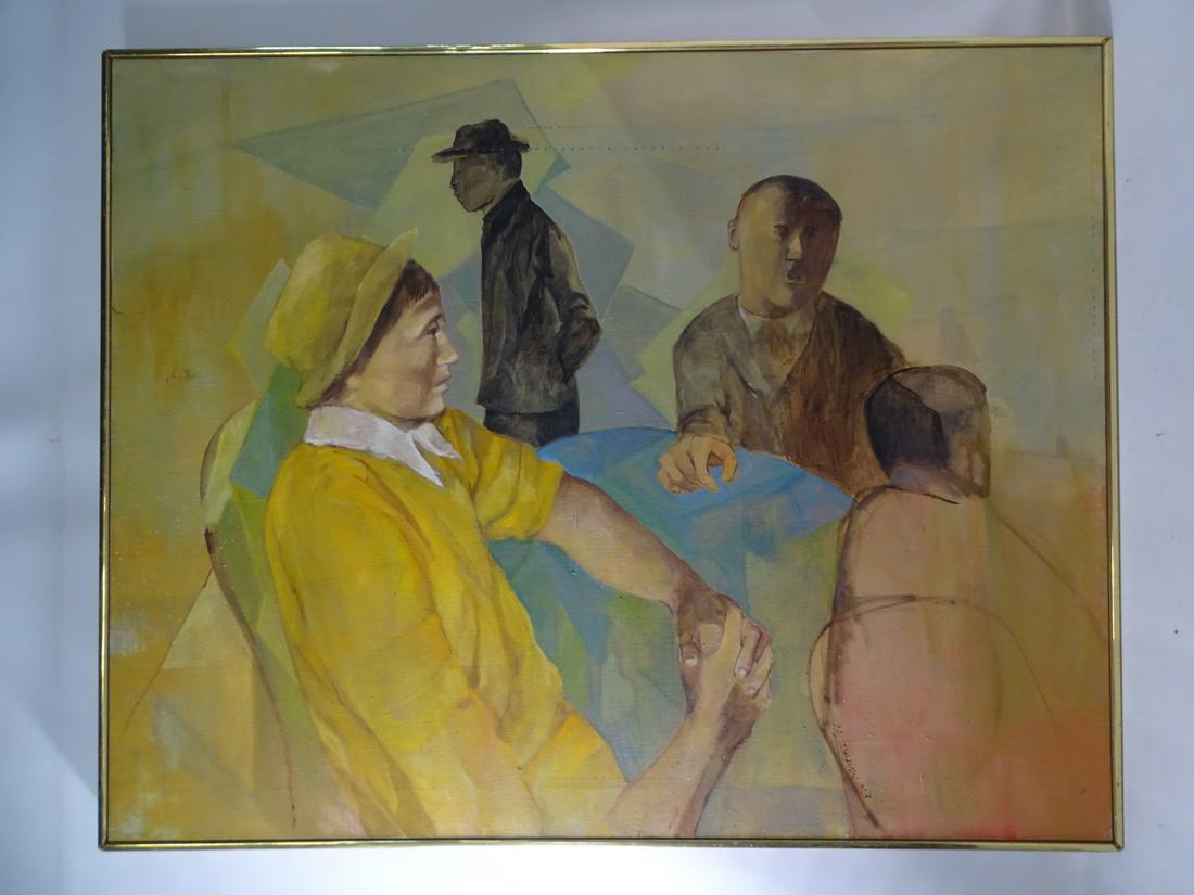 E.K. MARKS FIGURAL PAINTING 1976 OIL/CANVAS 38" X 48" (1 of 7)