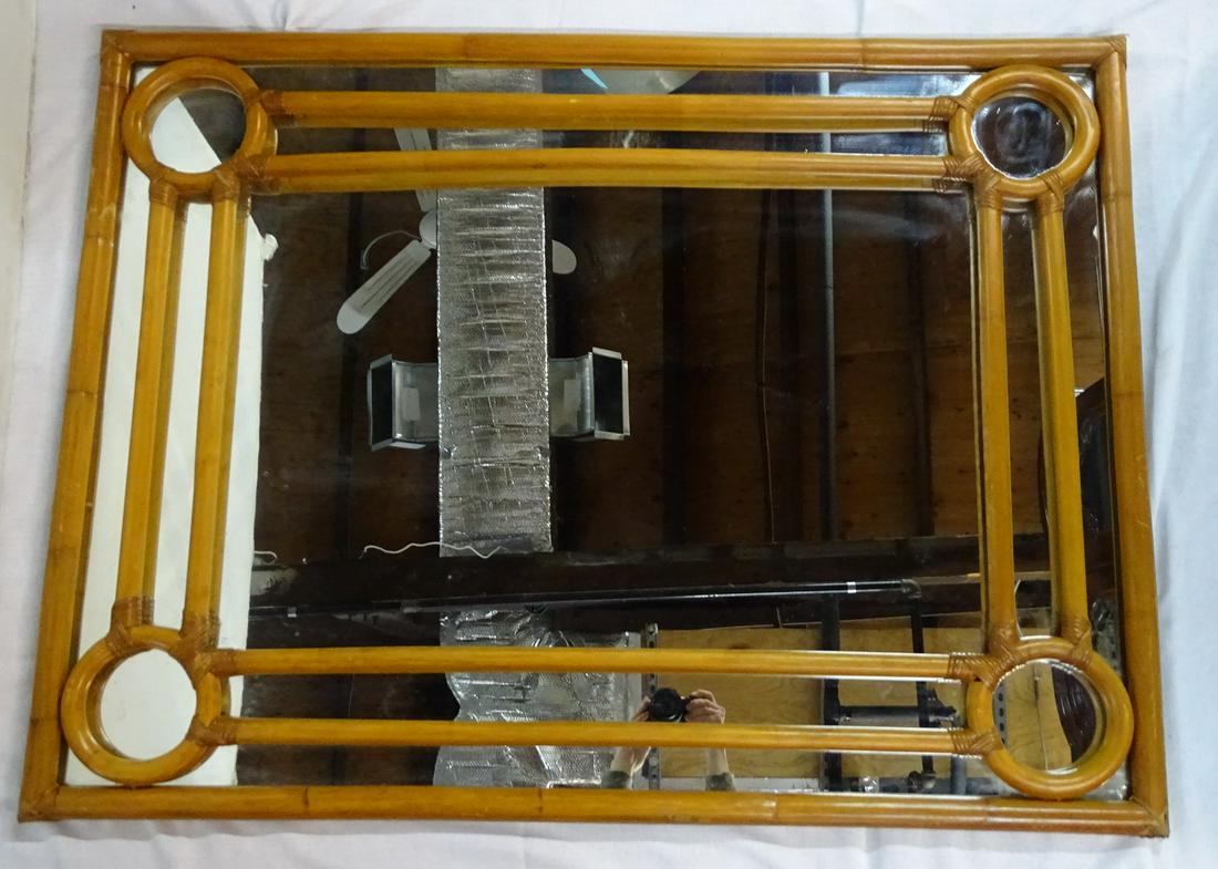 MIDCENTURY BAMBOO MIRROR 35.5X48 (1 of 12)