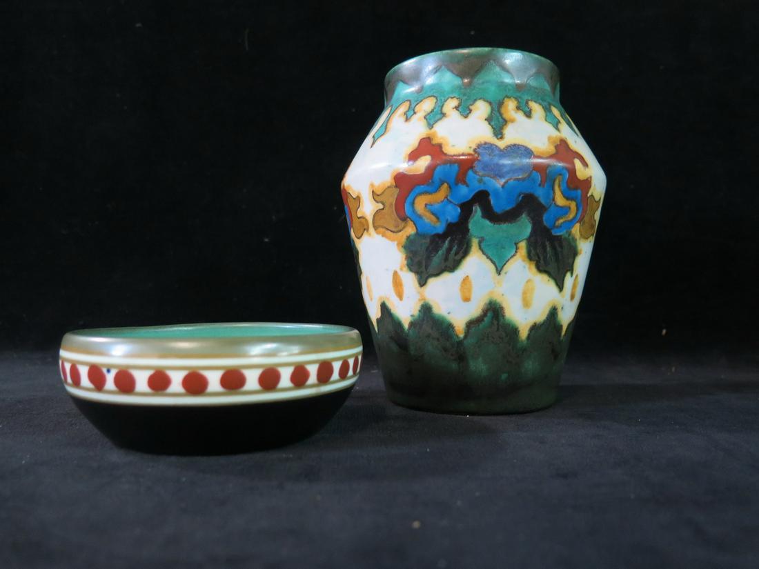 GOUDA HOLLAND VASE 6.5H, AND BOWL 4H (1 of 8)