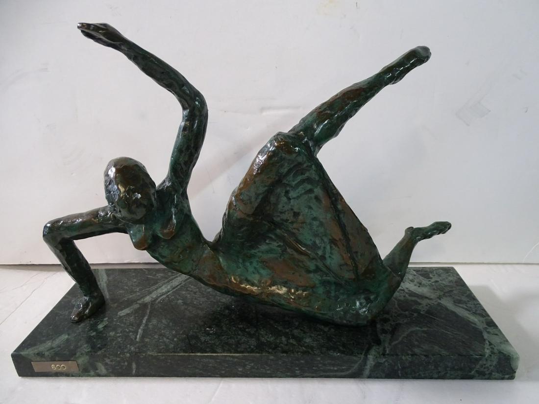 SYLVIA JAFFE BRUTALIST BRONZE FIGURE OF A DANCER, SIGNED AND NUMBERED (1 of 8)
