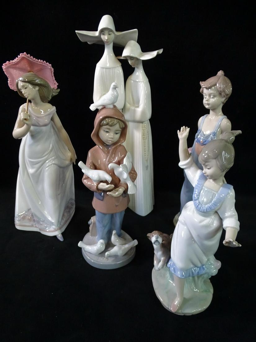 GROUP OF 5 LLADRO FIGURES INCL. NUNS (1 of 12)