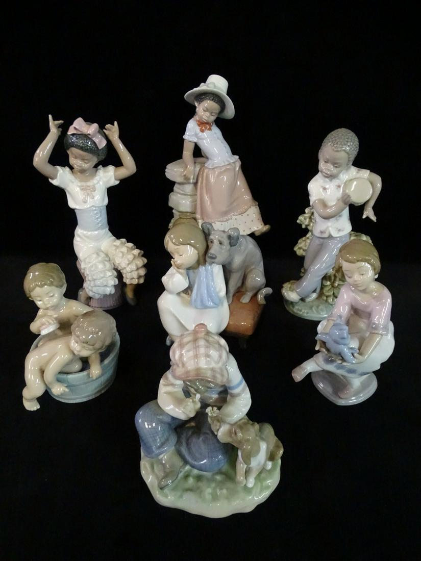 GROUP OF 7 LLANDRO FIGURES INCLUDING 'BATH TIME' (1 of 12)