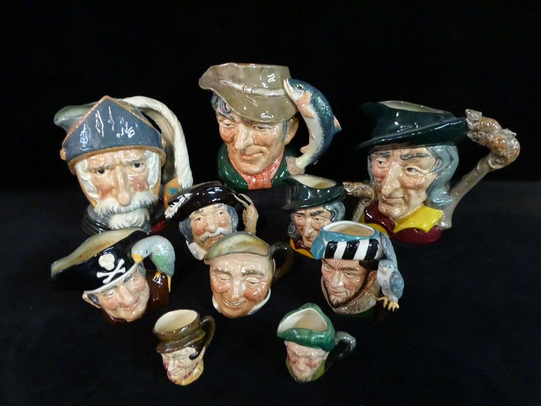 GROUP OF 10 TOBY MUGS AND PITCHERS 7.75'' TALLEST (1 of 11)