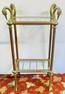 SWAN FIGURAL 2 TIER BRASS AND COPPER STAND