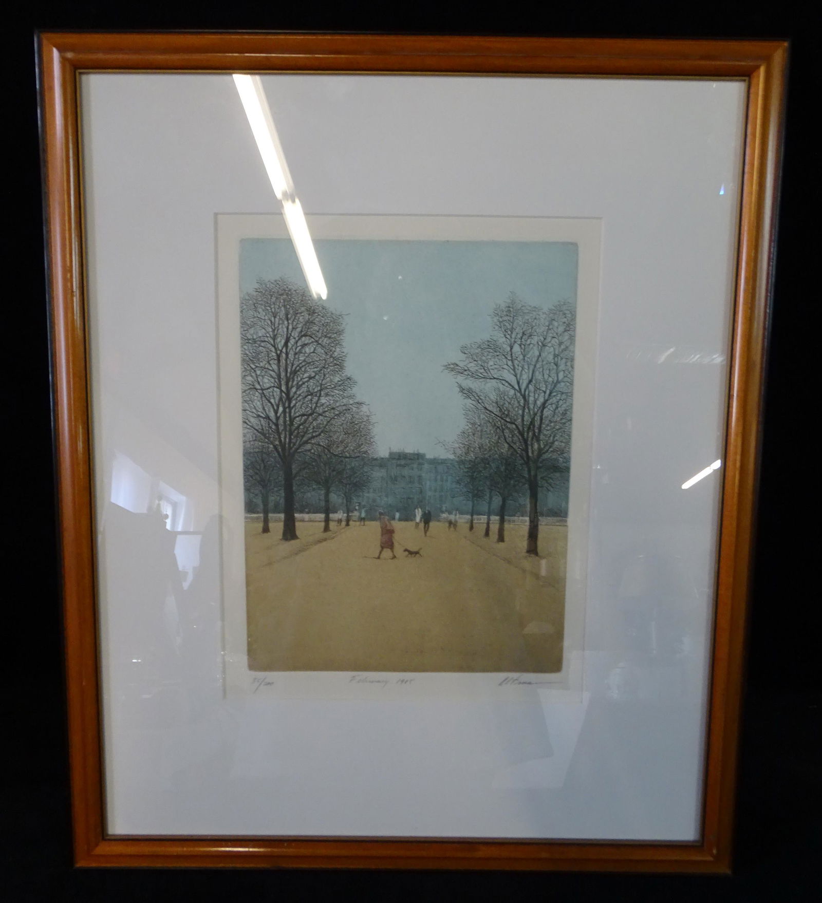 ROBERT ALTMAN LITHOGRAPH, SIGNED AND NUMBERED, "FEBRUARY 1985", 10 X 13 IMAGE, 19 X 23 FRAME (1 of 6)
