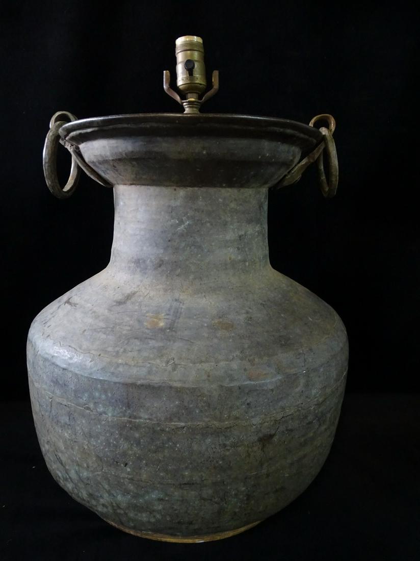 PERSIAN BRASS URN FORM LAMP 19X15 (1 of 8)