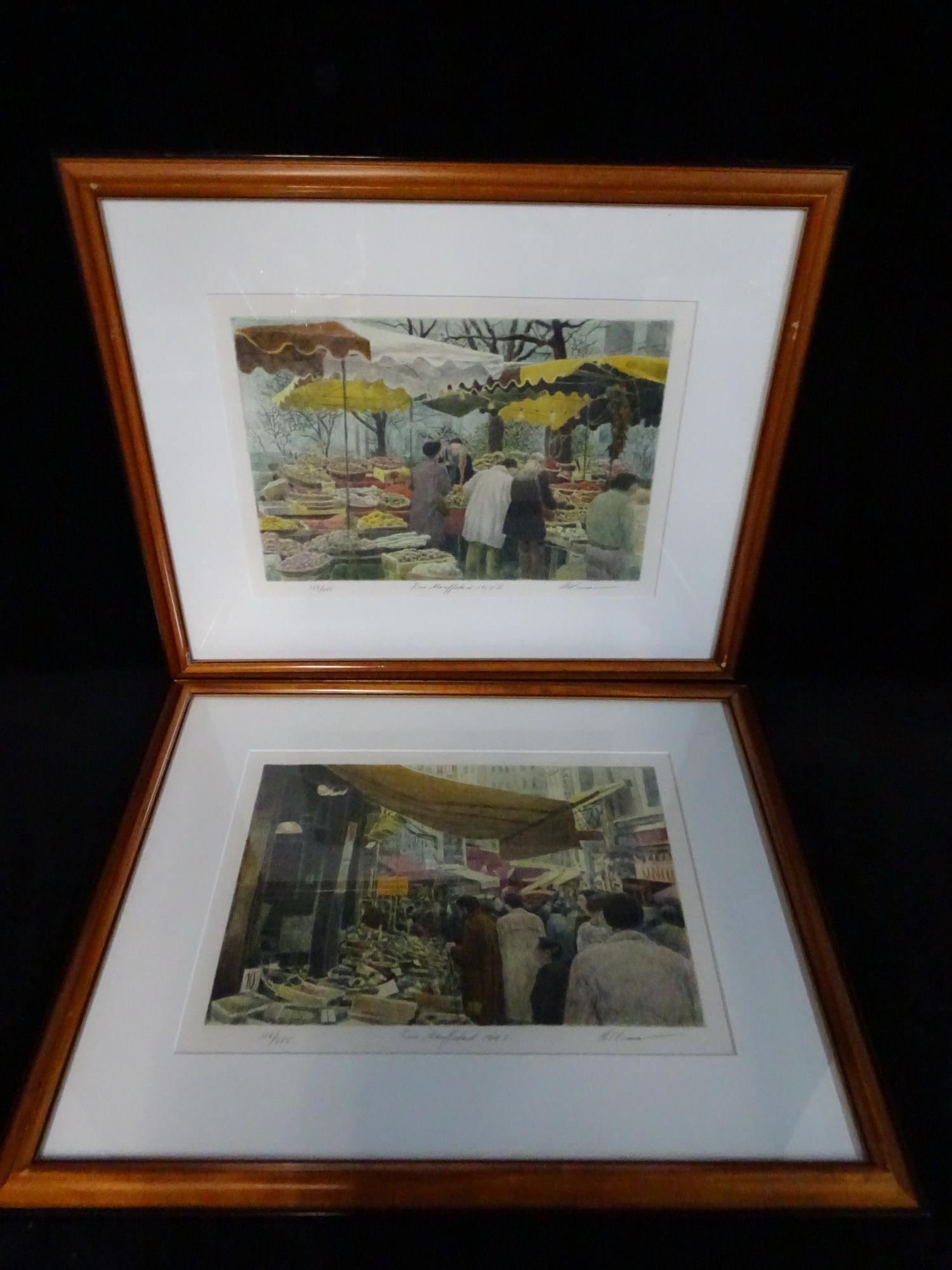 PAIR OF ROBERT ALTMAN LITHOGRAPHS, SIGNED AND NUMBERED, "RUE MOUFFETARD 1984, I AND II", 14.5 X 10.5 (1 of 17)