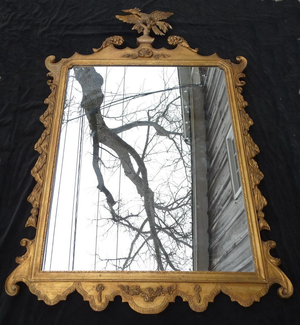 CARVED GILT MIRROR W/EAGLE FIGURAL CROWN (1 of 14)