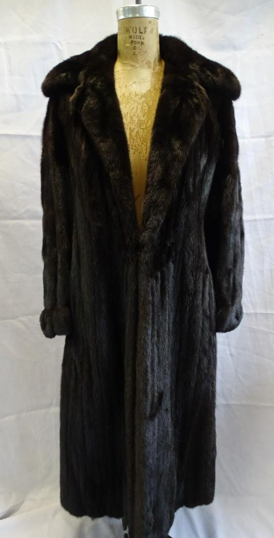 CHRISTAN DIOR FULL LENGTH BLACK MINK COAT (1 of 10)