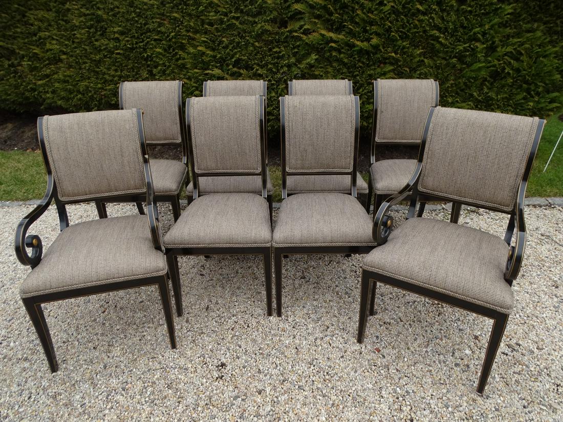 SET 8 KINDEL REGENCY STYLE DR CHAIRS 2ARM &6 SIDE  38X22X25 (1 of 20)