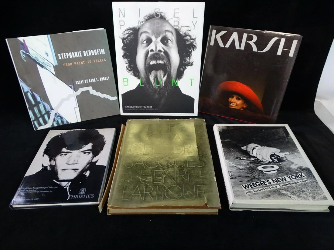 BOOKS--PHOTOGRAPHY:  KARSH, PARRY, LARTIGUE, MAPPLETHORPE, WEEGEE'S 14.5 X 11 LARGEST (1 of 17)