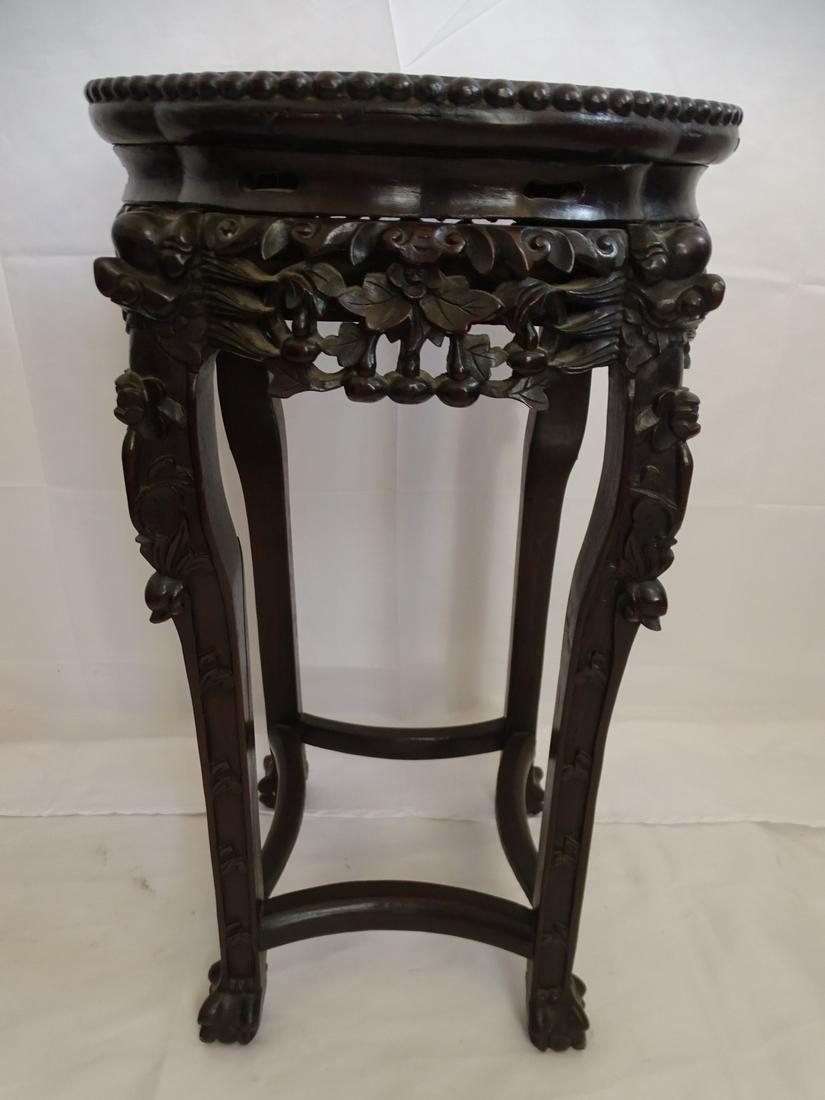 CHINESE MARBLE TOP TABOURET 24.5 X 15 (1 of 8)