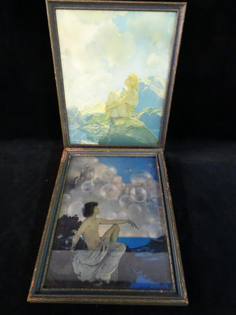 PAIR OF VINTAGE MAXFIELD PARRISH FRAMED PRINTS 13 X 16 (1 of 10)