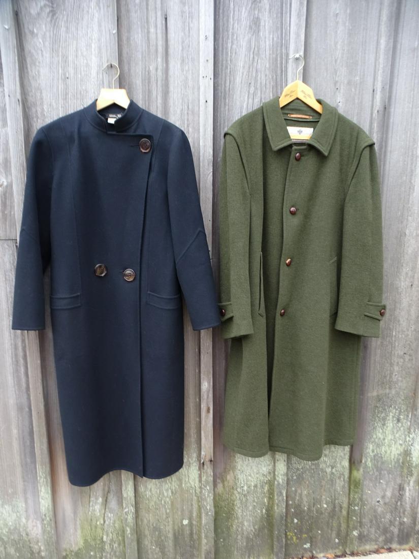 TWO WOOL OVERCOATS, SALVATORE FERRAGAMO , SZ 44, SALKO LODEN AUSTRIAN "HUBERTUS" (1 of 9)