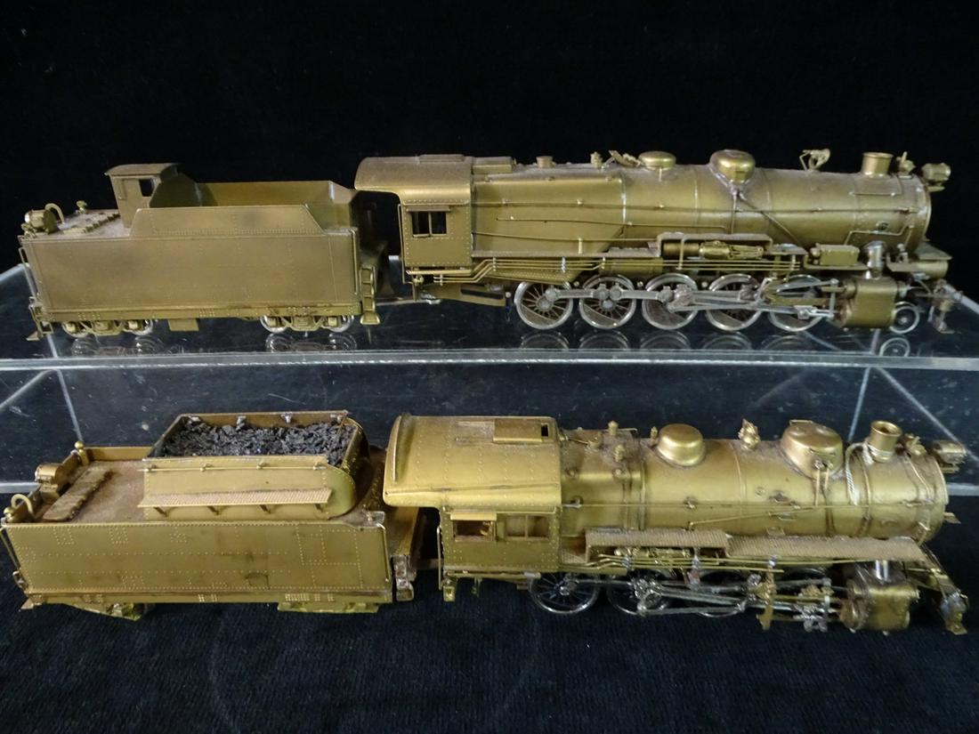 TWO BRASS LOCOMOTIVES W TENDERS, ONE PFM/UNITED, , ONE GEM/UNITED 7.5" LONGEST (1 of 11)