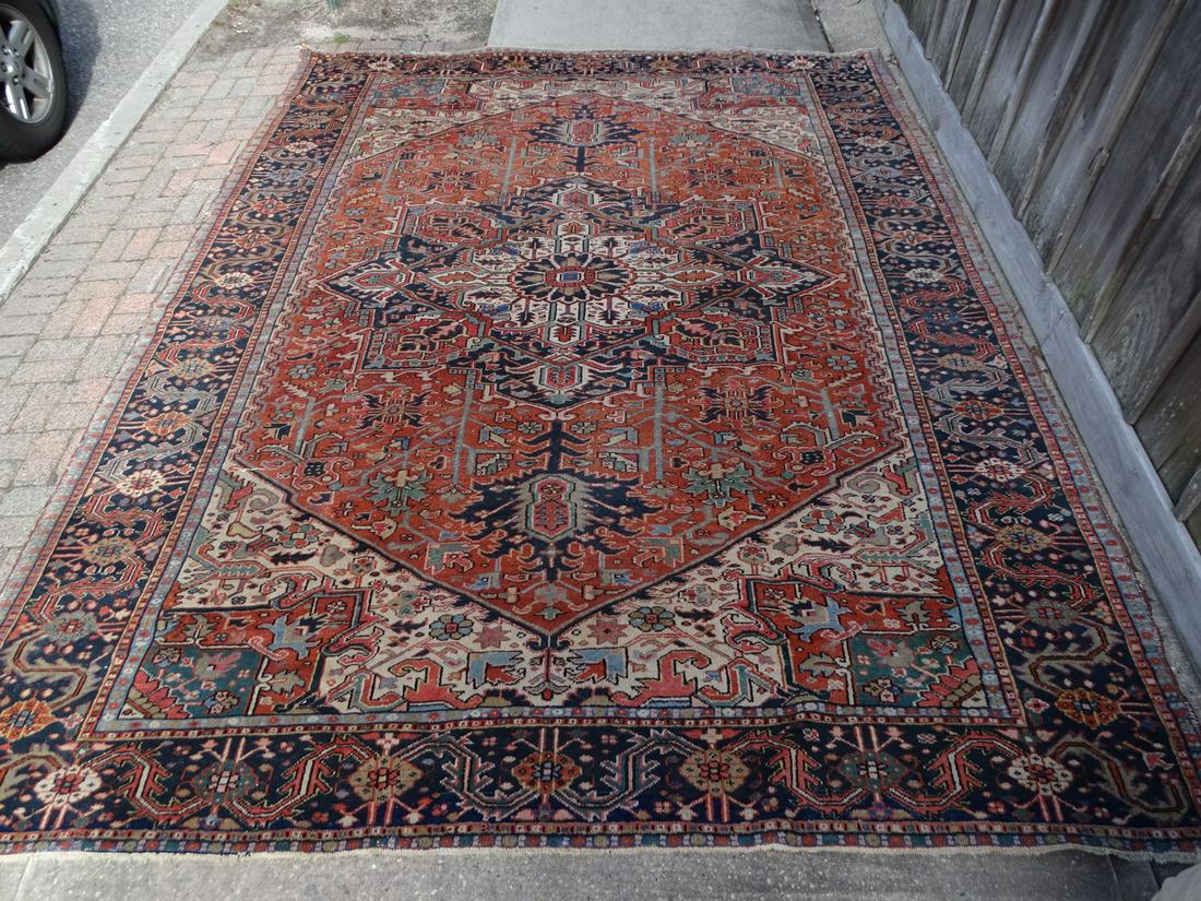 ANTIQUE HERIZ RUG 8.9X11.3  (CUT) (1 of 15)