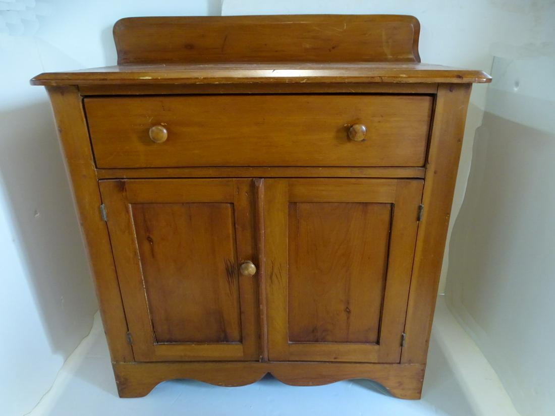 ANTIQUE PINE WASHSTAND 33X30X16.5 (1 of 12)