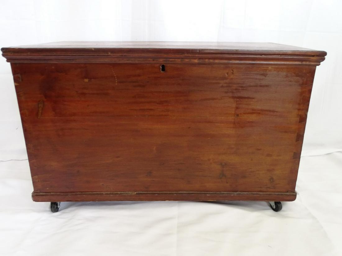 ANTIQUE PINE BLANKET CHEST 19.5X32X18 (1 of 13)
