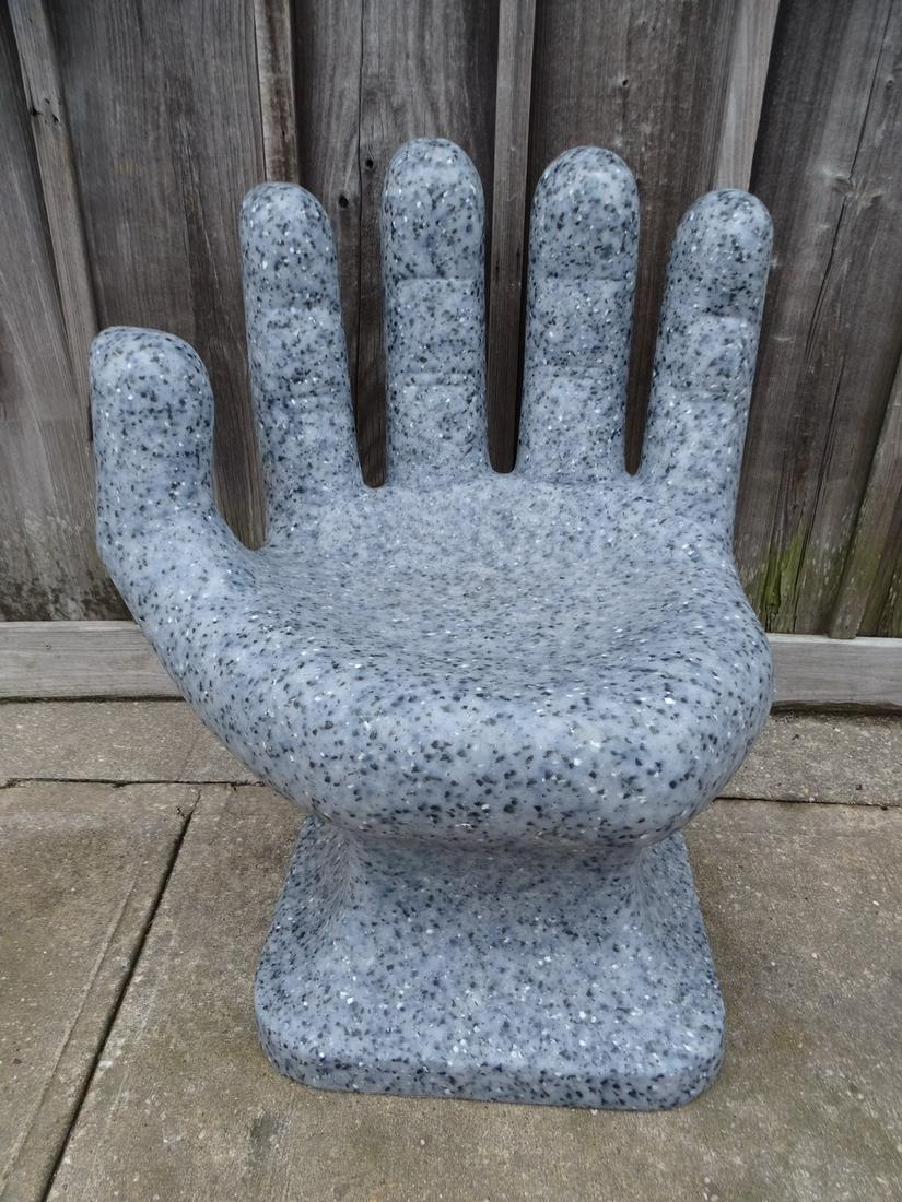 MID CENTURY MOLDED HAND CHAIR 34.5X27X24 (1 of 9)