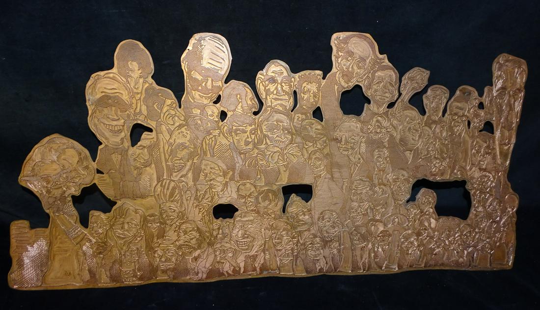 COPPER PRINTING PLATE "OLD HOLLYWOOD" 12.75 X 26.75 (1 of 12)