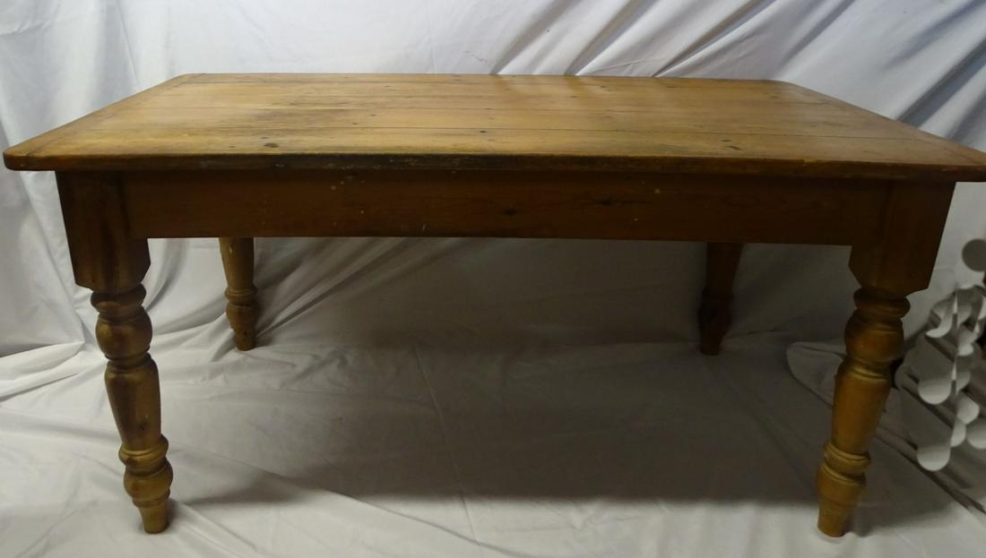 1 DRAWER PINE FARM TABLE 29" X 60" X 34" (1 of 10)