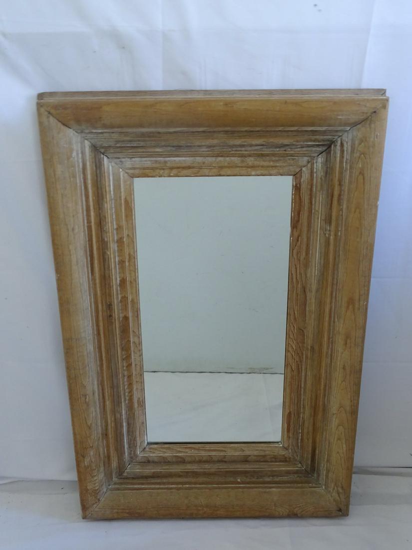 ANTIQUE RECTANGULAR PINE MIRROR 41 3/4" X 27 1/2" (1 of 9)