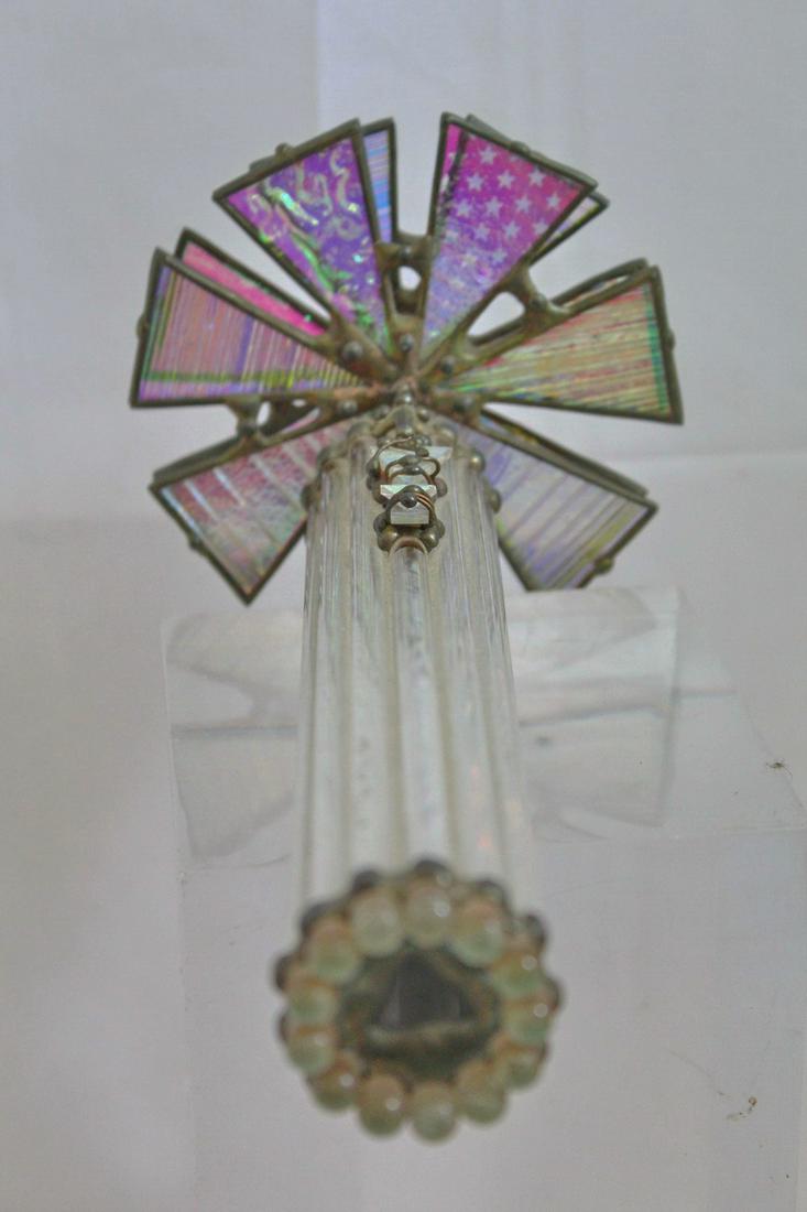 STRIKING LEADED GLASS KALEIDOSCOPE 4.5H X 45.W X 9.5L (1 of 6)