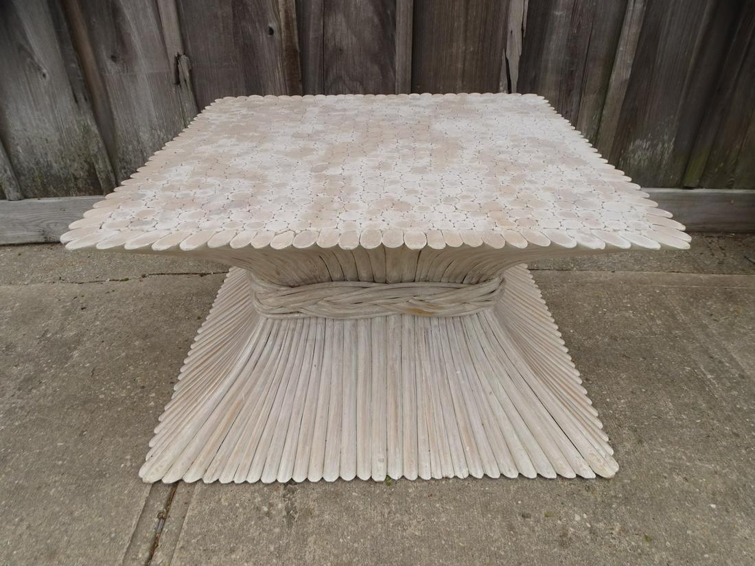 MCGUIRE STYLE SHEAF OF WHEAT TABLE BASE 18 x 32 x 32 (1 of 10)