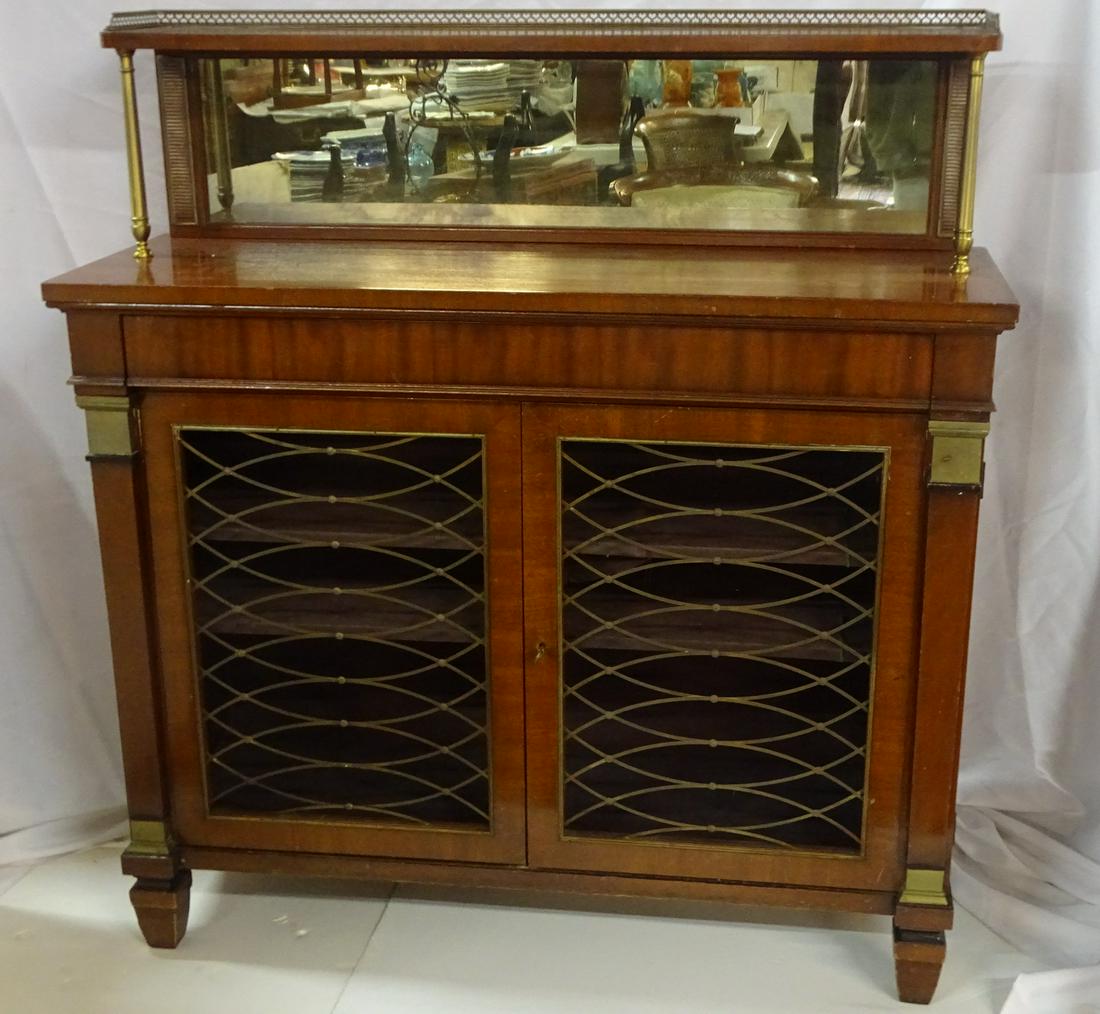 KITTINGER BUFFALO MAHOGANY AND ROSEWOOD BRONZE MOUNTED CHIFFONIER 48X44X16: KITTINGER BUFFALO MAHOGANY AND ROSEWOOD BRONZE MOUNTED CHIFFONIER 48X44X16