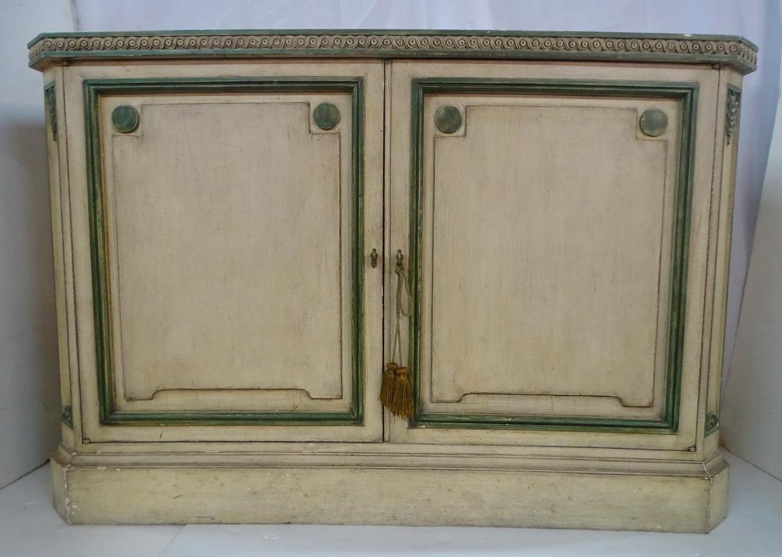 BODART PAINT DECORATED 2 DOOR CONSOL 32.5X48.5X17.5 (1 of 14)