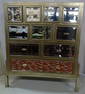 GILT AND LACQUERED 10 DRAWER MIRRORED 44X39X16