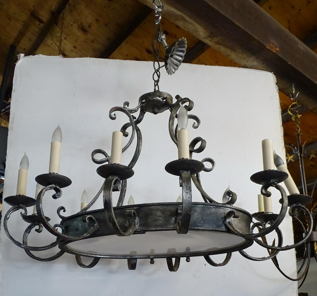 12 LIGHT WROUGHT IRON FIXTURE 21X30X24 (1 of 6)