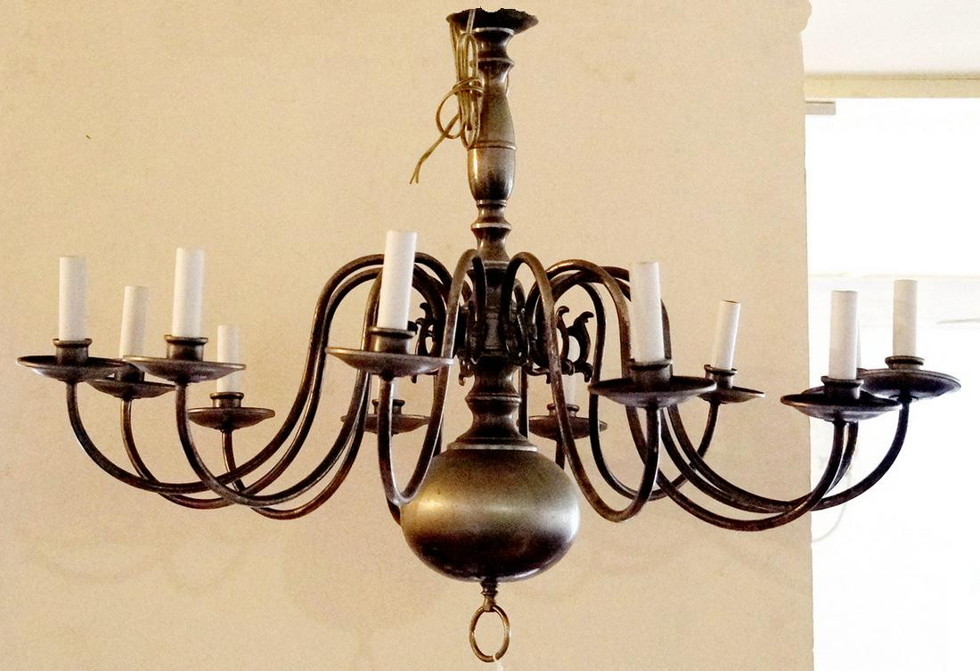 WILLIAMSBURG PEWTER 12 LIGHT FIXTURE (1 of 1)