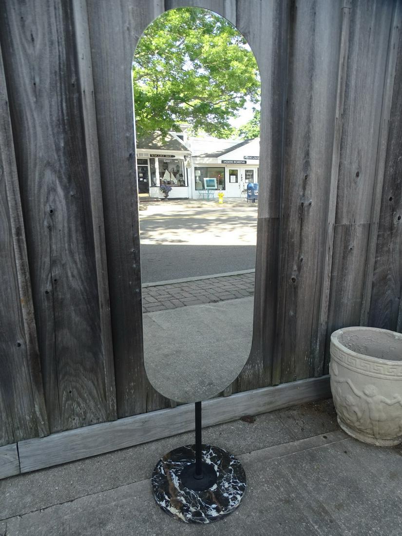 "LEGATO" MARBLE OVAL STANDING FLOOR MIRROR 69 X 7 3/4 X 16" DIA. BASE (1 of 6)
