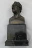 BRONZE & MARBLE GOETHE BUST 9" HIGH (Q 9)