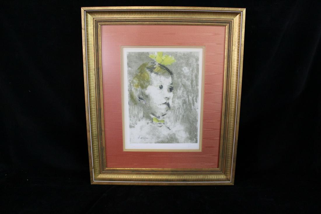 JACK LEVINE "LOTTE LENYA" PENCIL SIGNED AND NUMBERED 22 1/2" X 19" OVERALL: JACK LEVINE "LOTTE LENYA" PENCIL SIGNED AND NUMBERED 22 1/2" X 19" OVERALL