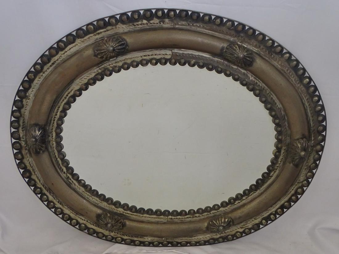 MEXICAN TIN OVAL MIRROR 29 1/2" X 36" (1 of 10)
